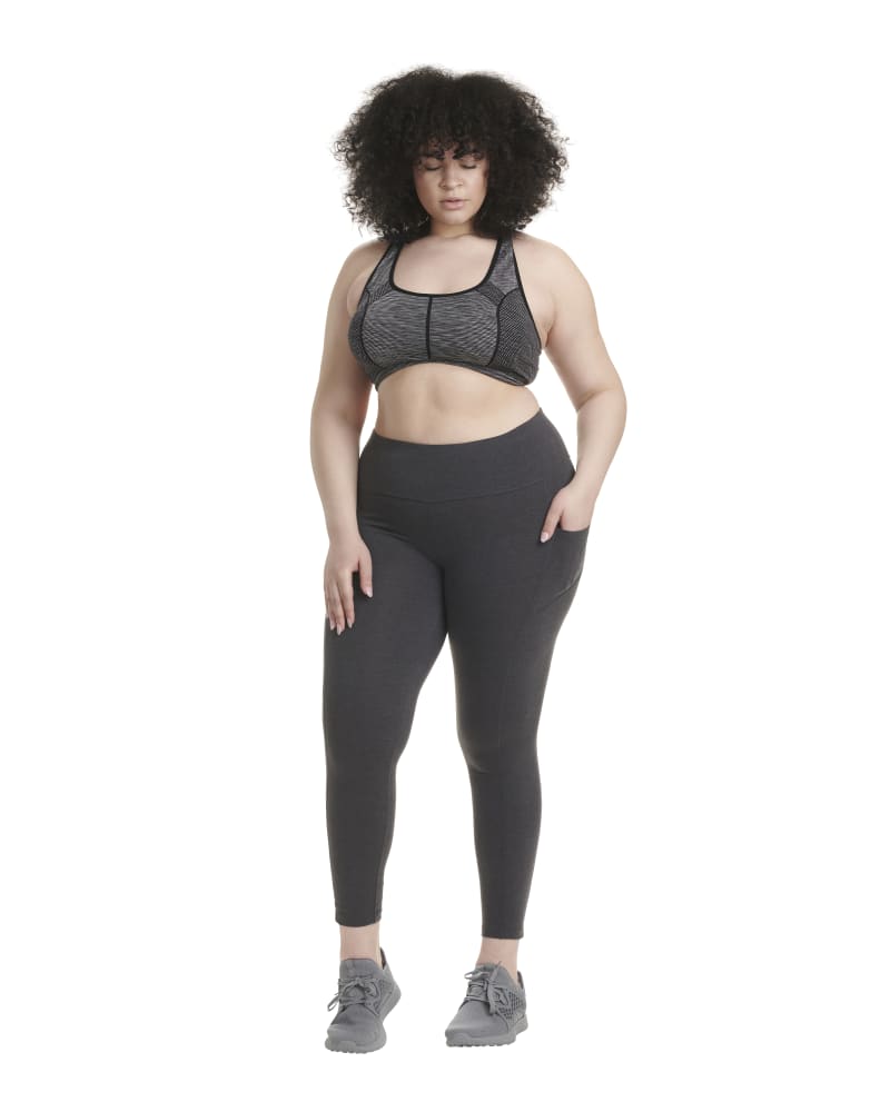 Front of plus size Tahlia Long Stride Cropped Legging by Spalding | Dia&Co | dia_product_style_image_id:197771